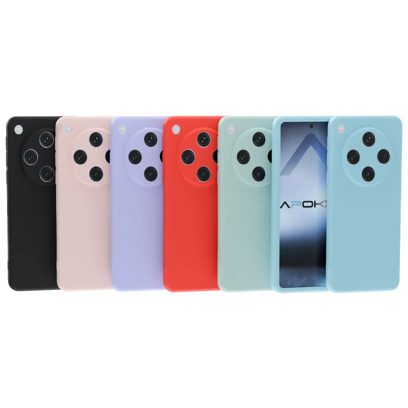 Capa de Silicone Suave Apokin para Oppo Find X8 5G Rosa