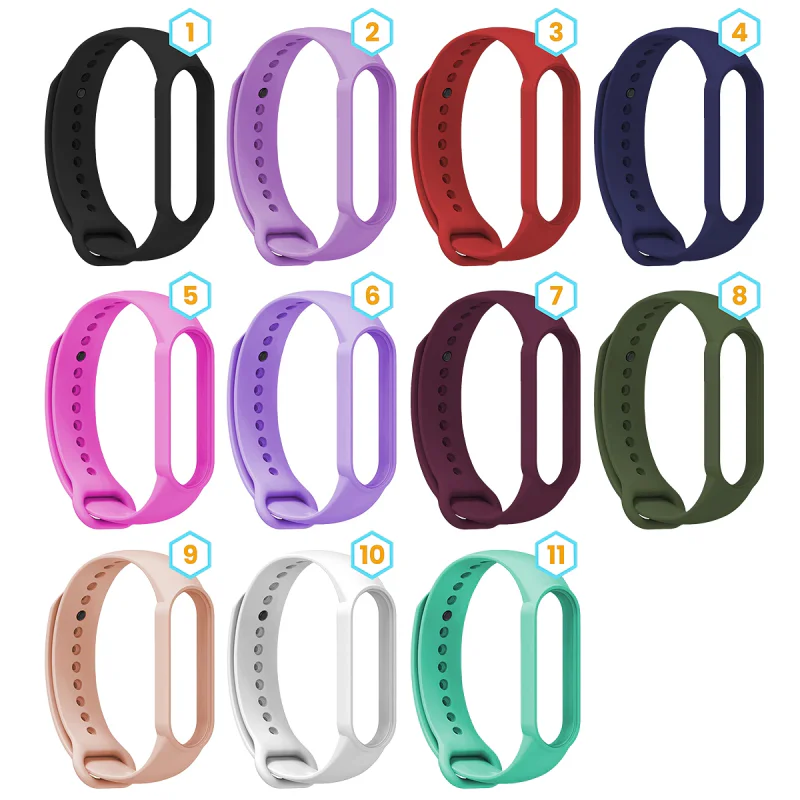 Bracelete de Silicone Apokin para Xiaomi Mi Band 3 e Mi Band 4 Grená