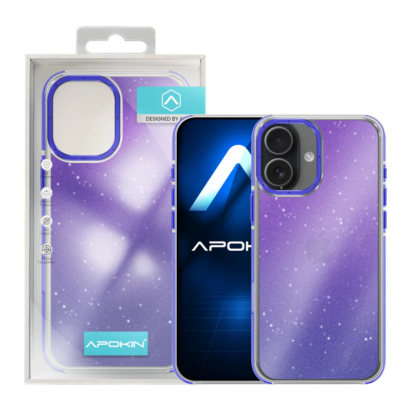 Capa Acrílica Apokin com Purpurina para iPhone 17 Prata - Imagem 4