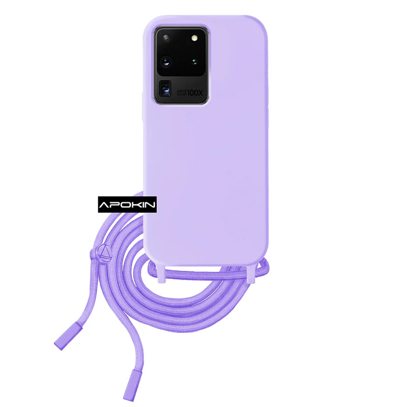 Capa Apokin para Samsung Galaxy S20 Ultra Macia com Cordão Rosa - Imagem 4