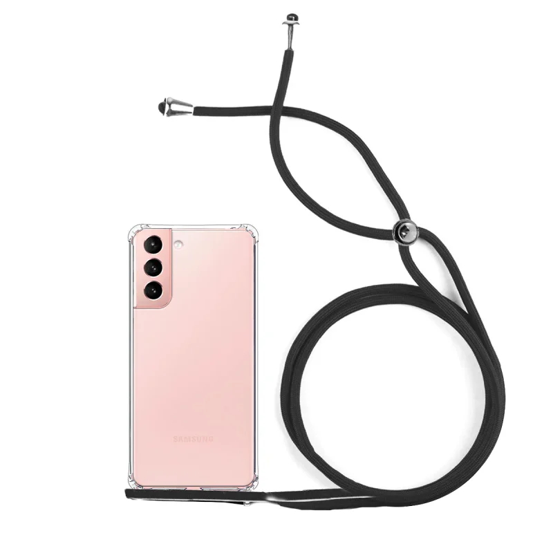 Capa em Gel Antichoques Apokin com Cordão para Samsung Galaxy S21 FE Transparente
