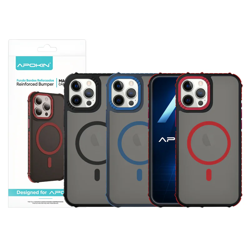 Capa Apokin Smoked com MagSafe para iPhone 12 / 12 Pro Variedade de cores