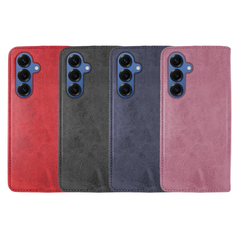 Capa Carteira Apokin com Porta-cartões em Couro Sintético para Samsung Galaxy S25 Rosa - Imagem 1
