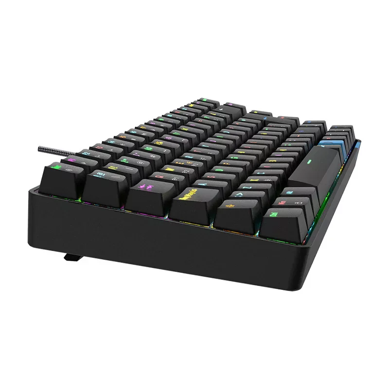 Teclado Mecânico Gaming Sem Fios Hiditec GM1K 75% Gateron Pro Brown Hot-Swap RGB Bluetooth Preto - Imagem 6