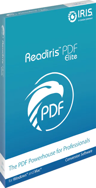 Software de OCR IRIS Readiris PDF Elite 50 Licenças Windows/Mac ESD - Imagem 1