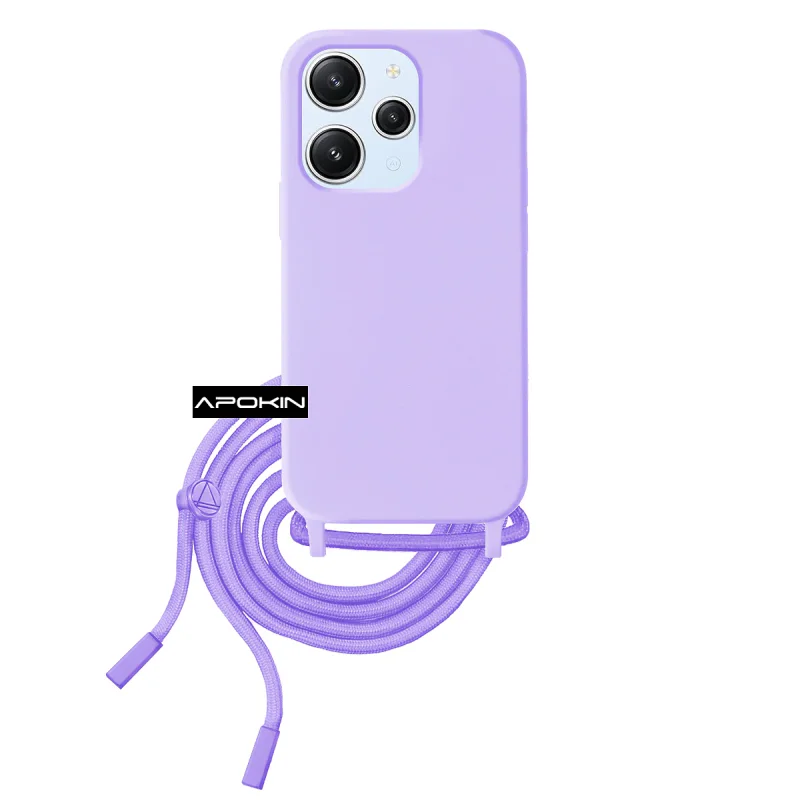 Capa Apokin para Xiaomi Redmi 12 Flexível com Cordão Preto - Imagem 4