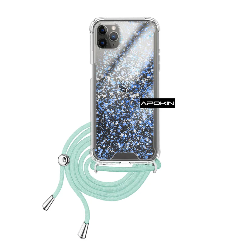 Capa Apokin em Gel Transparente com Cordão para iPhone 11 Pro Max Variedade de cores - Imagem 4