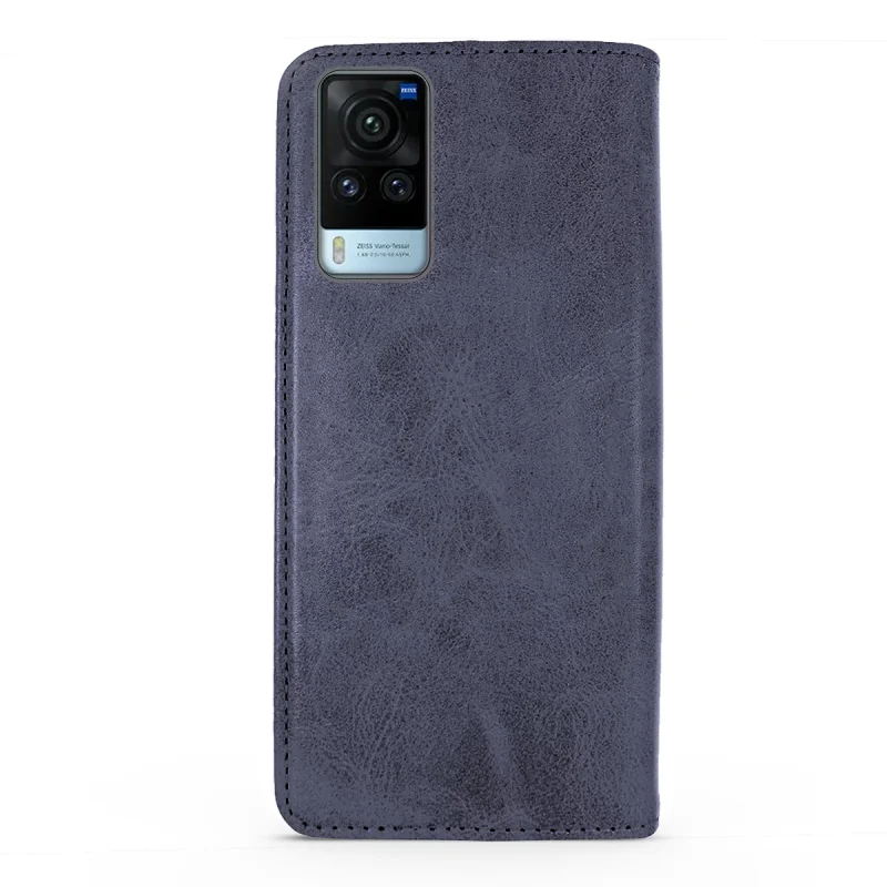 Capa Apokin para Vivo X60 Pro com Porta-cartões em Pele Sintética Vermelho - Imagem 4