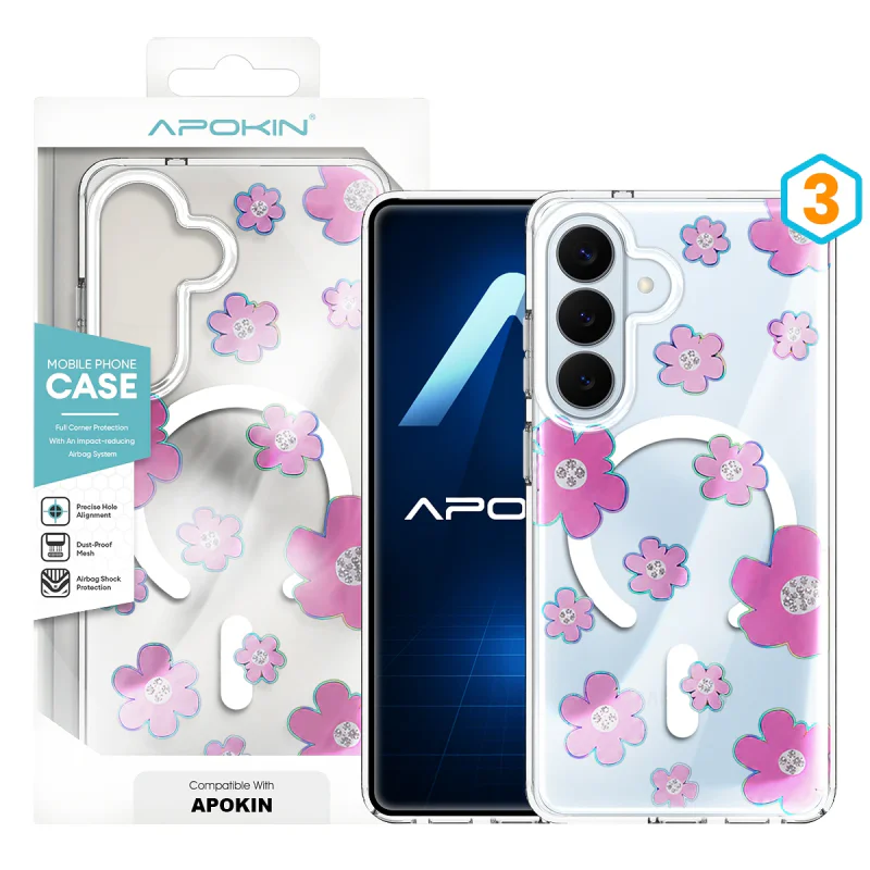 Capa Apokin para Samsung Galaxy S26 Silicone com MagSafe e Desenho Variedade de cores - Imagem 4