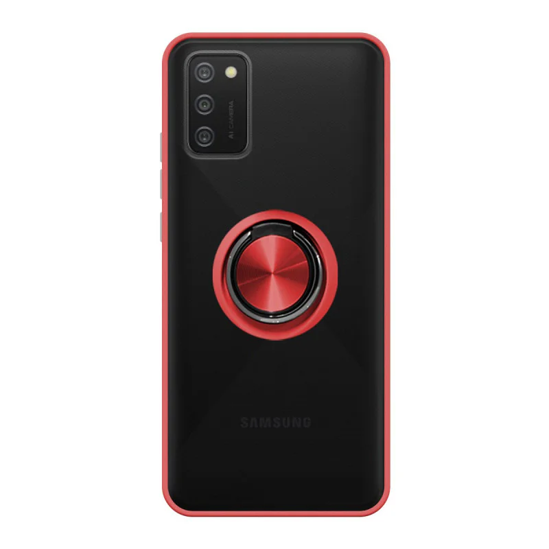 Capa de Gel Apokin para Samsung Galaxy A02s Magnética com Suporte Fumado Azul - Imagem 4