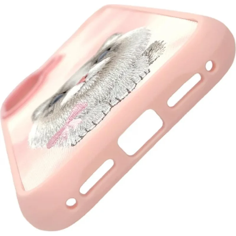 Capa Apokin Nimmy Grandes Olhos 2.0 Bordada para iPhone 17 Gato Rosa - Imagem 2