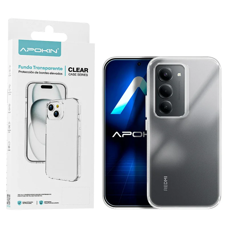 Capa Apokin para Xiaomi Redmi 15 4G Antichoques Premium Transparente