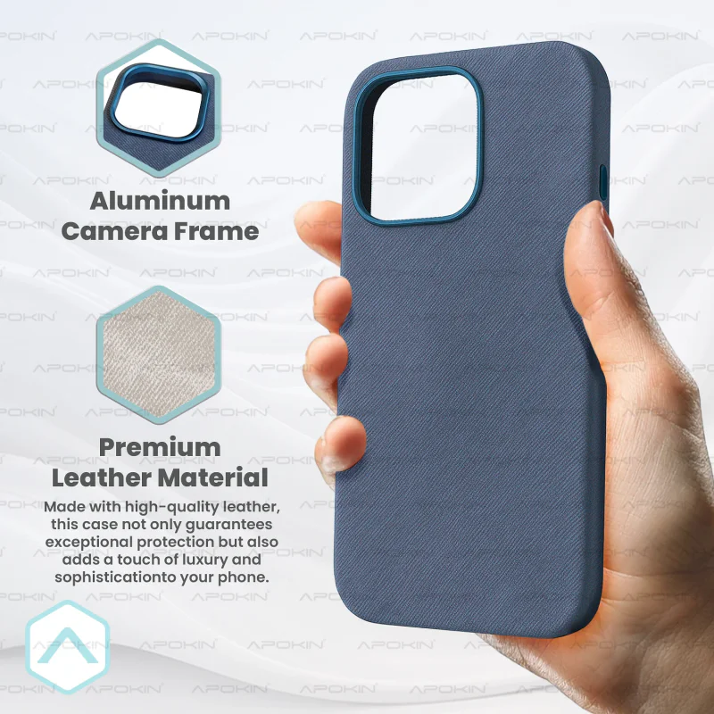 Capa Mocome Apokin para iPhone 17 Pro Max em Pele com MagSafe Pistacho - Imagem 3