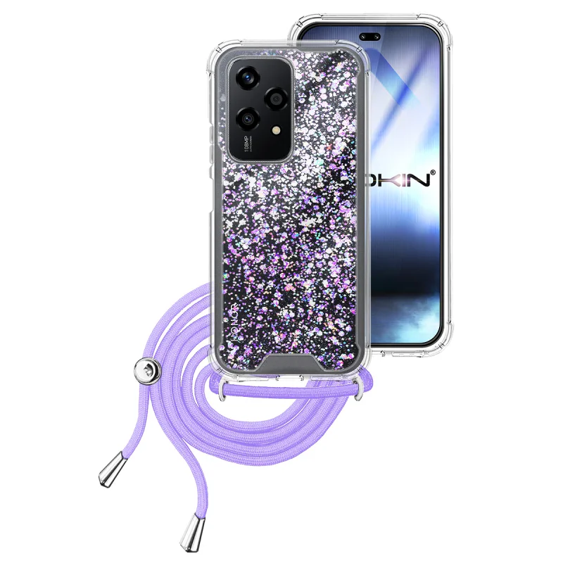 Capa de Gel Apokin para Honor 200 Lite Transparente com Cordão Variedade de cores - Imagem 2