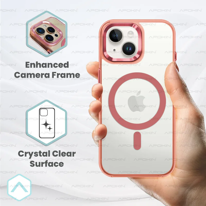 Capa Acrílica Apokin para iPhone 13 Pro Max Transparente Premium com MagSafe Variedade de Cores - Imagem 2