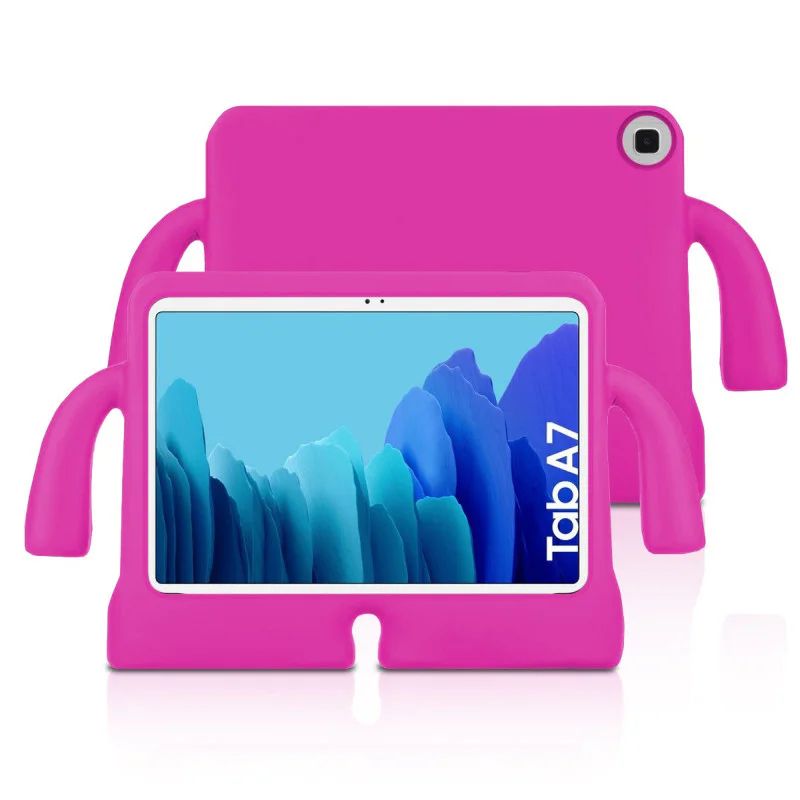 Capa Infantil Apokin para Samsung Galaxy Tab A7 T500 em Silicone Reforçada Antichoques Cor: Verde - Imagem 6