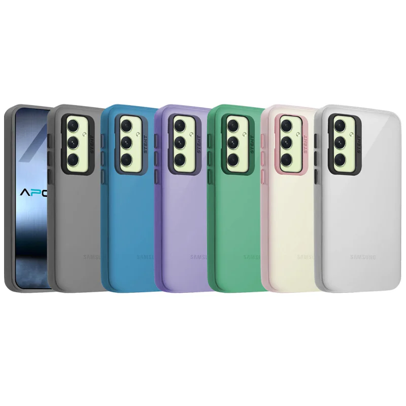 Capa Apokin para Samsung Galaxy A54 Silicone Mate com Suporte Lilás - Imagem 1
