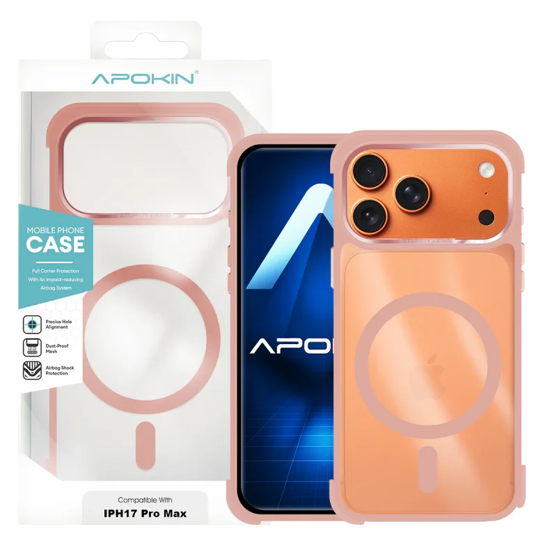 Capa de Silicone Apokin com MagSafe para iPhone 17 Pro Max / 18 Pro Max Preto - Imagem 4