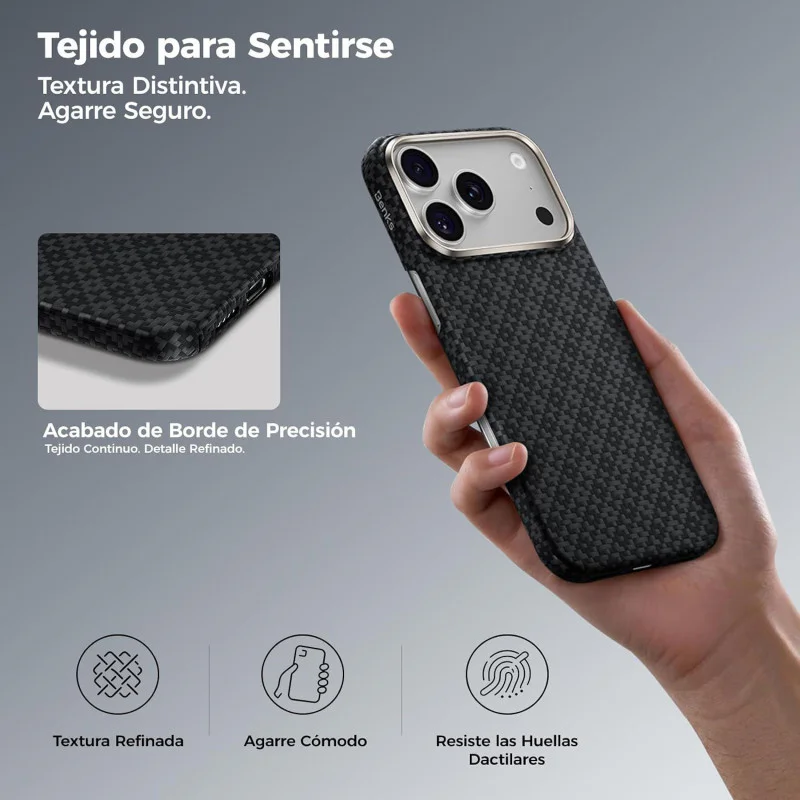 Capa Apokin BENKS ArmorGrid Air C1 para Apple iPhone 17 Pro Max e iPhone 18 Pro Max em Kevlar Preto - Imagem 5