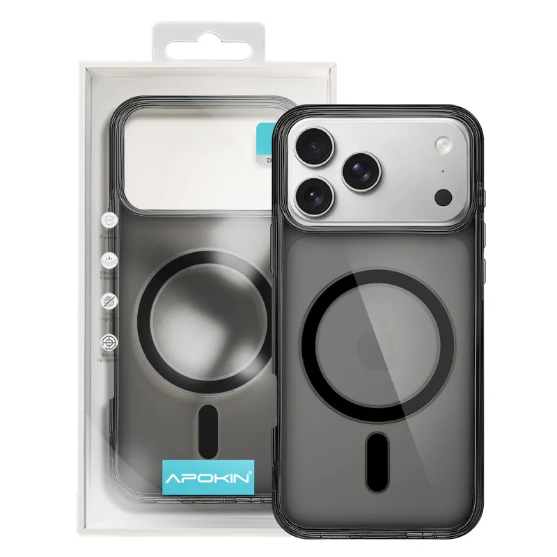 Capa Rígida em Policarbonato com MagSafe Apokin para iPhone 17 Pro Max Preto - Imagem 3