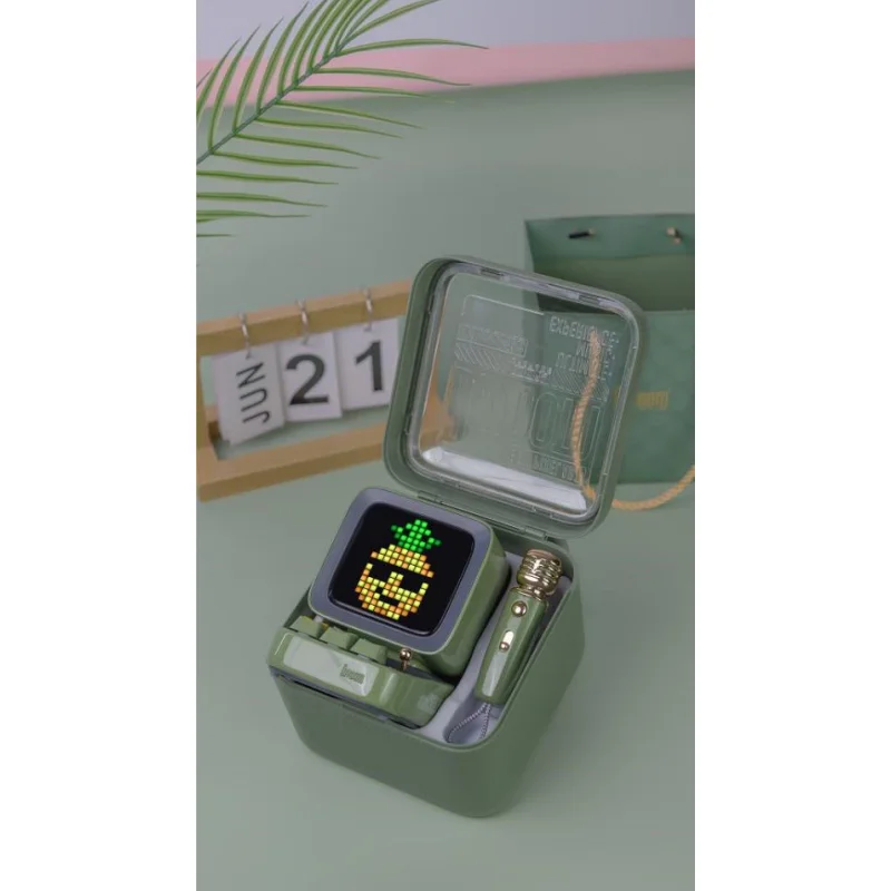 Coluna Apokin Divoom Ditoo Mic com Microfone Karaoke Ecrã Pixel Azul - Imagem 5