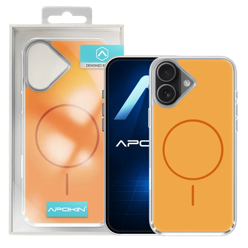 Capa Apokin Clear Mag-Case para iPhone 17 Laranja - Imagem 5