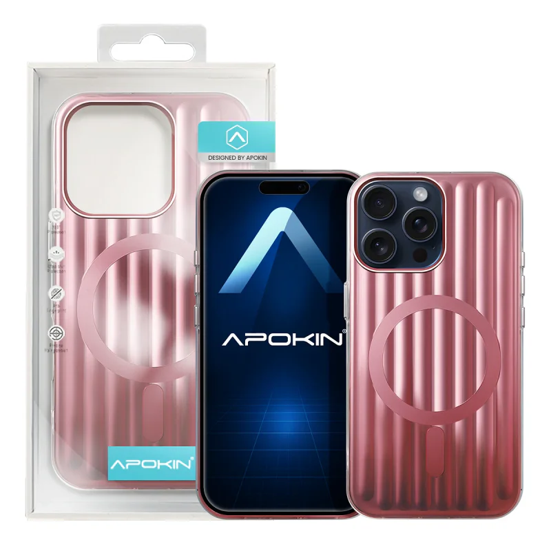 Capa Apokin para iPhone 15 Pro Max Mate Metalizada com MagSafe Preto - Imagem 3