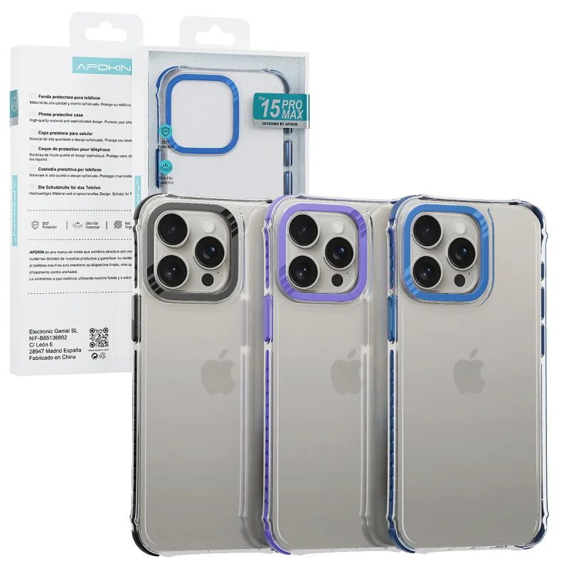 Capa Antichoque Apokin Rock para iPhone 14 Pro Azul