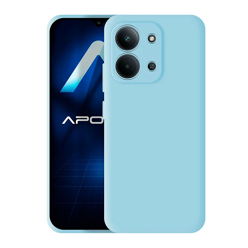 Capa de Silicone Macio Apokin para Xiaomi Redmi 15C Azul