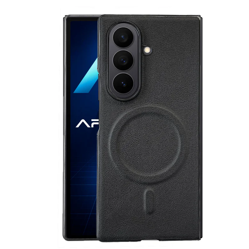 Capa Apokin para Samsung Galaxy Z Fold 7 com Efeito Pele e MagSafe Cinza - Imagem 2