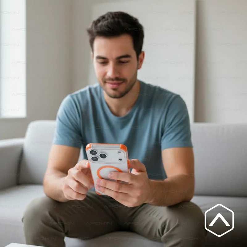 Capa Apokin Allmatch para iPhone 17 Pro Max Híbrida com MagSafe Branco - Imagem 5