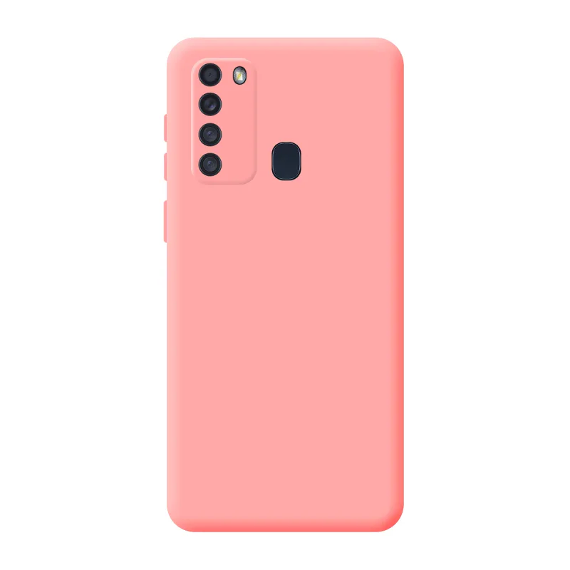 Capa Apokin para Samsung Galaxy A21 em Silicone Macio com Proteção de Câmara 3D Vermelho - Imagem 2
