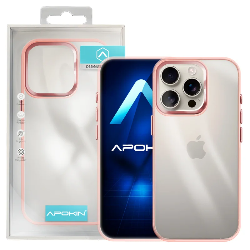 Capa Acrílica Apokin Transparente para iPhone 17 Pro Preto - Imagem 5