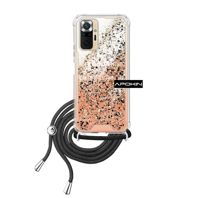 Capa Apokin para Xiaomi Redmi Note 10 Pro em Gel Transparente com Cordão Rosa - Imagem 5