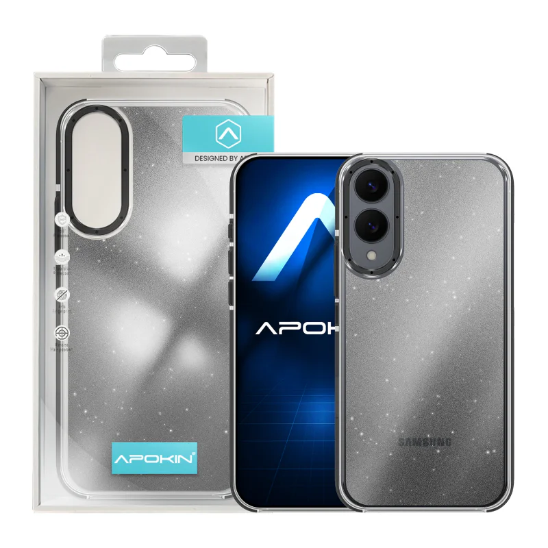 Capa Apokin para Samsung Galaxy S25 Purpurina com Rebordo Preto - Imagem 2