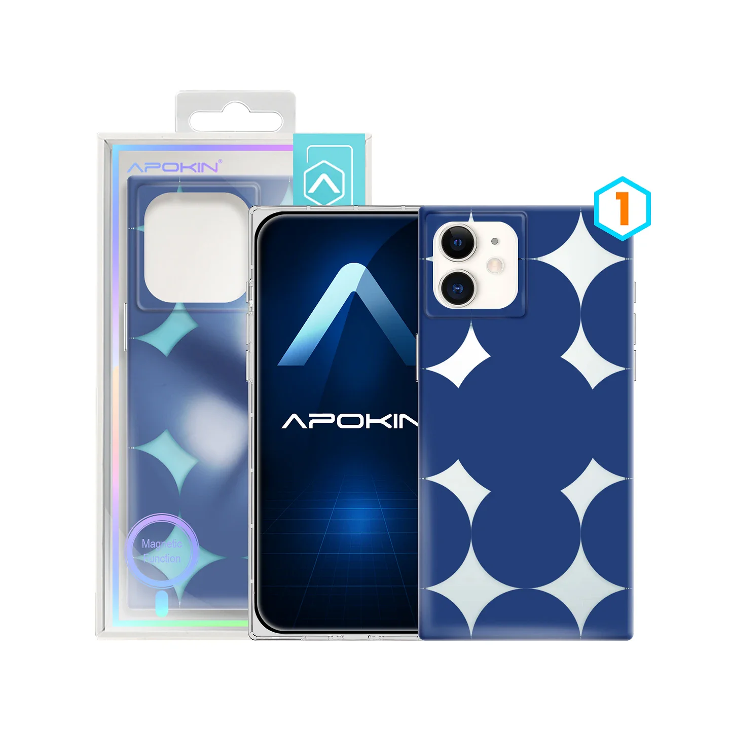 Capa Apokin Espelho Iridiscente com MagSafe para iPhone 11 Azul