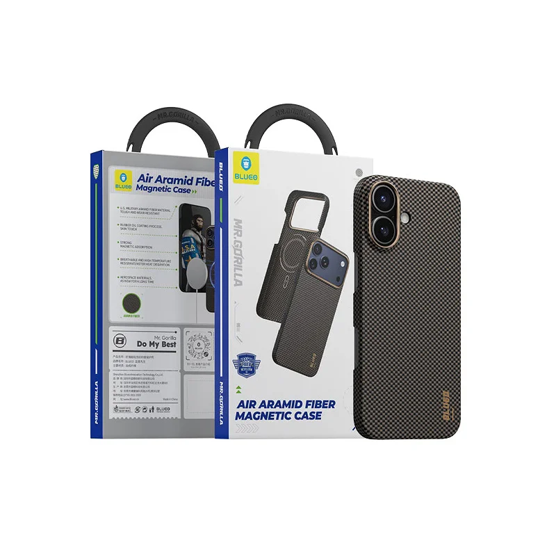 Capa Apokin em Fibra de Aramida com Íman para iPhone 17 Dourado - Imagem 3
