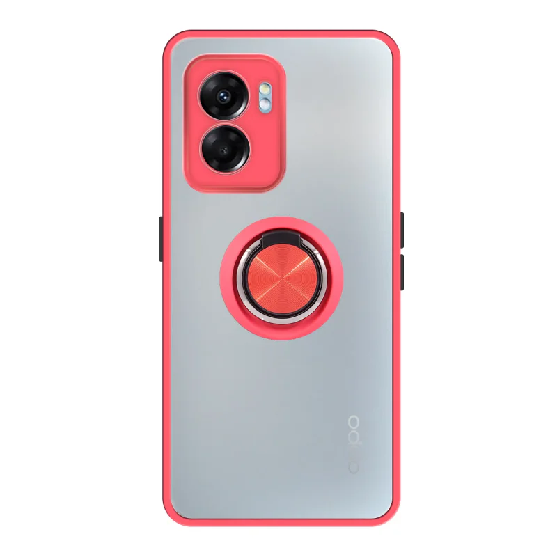 Capa Apokin para Oppo A77 em Gel com Suporte e Íman Fumê Vermelho - Imagem 3