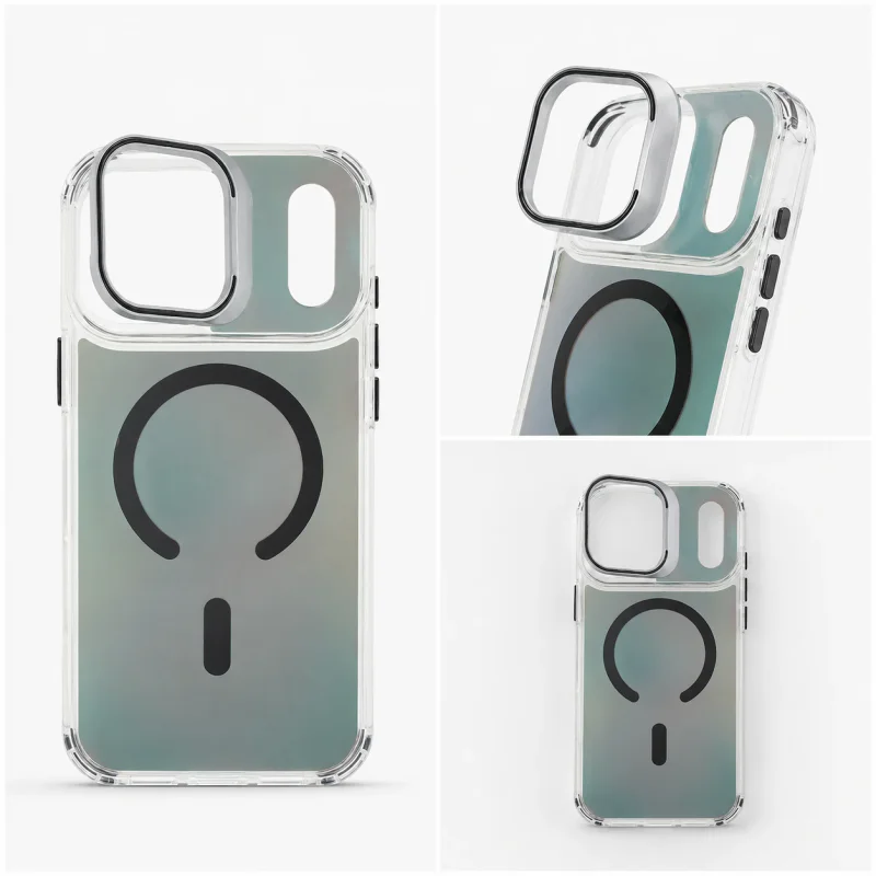 Capa Magnética Apokin iPhone 17 Pro Semitransparente em Degradé com Proteção de Câmara Prata - Imagem 5