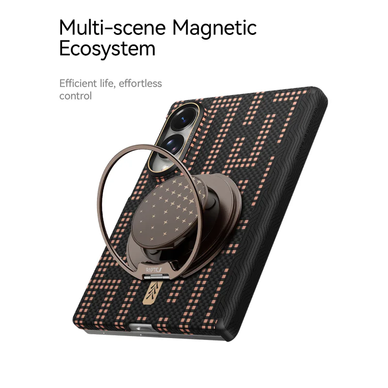 Capa Magnética Raptic Aramid Skin-Pro Apokin para Samsung Galaxy Z Fold 8 Preto - Imagem 5