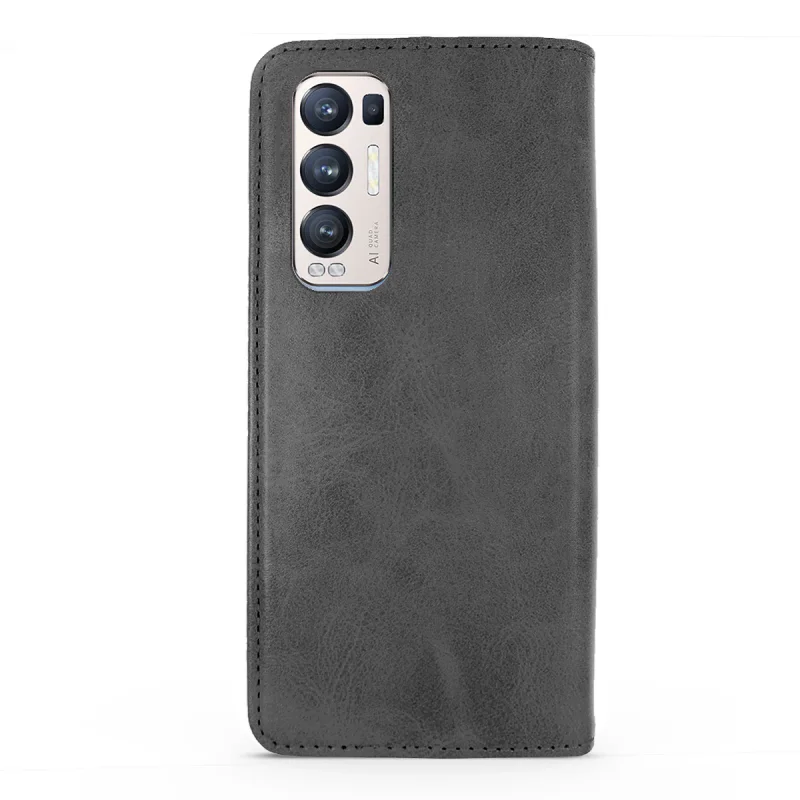 Capa Apokin para Oppo Find X5 Lite com Tampa e Ranhura para Cartões em Pele Sintética Rosa - Imagem 6