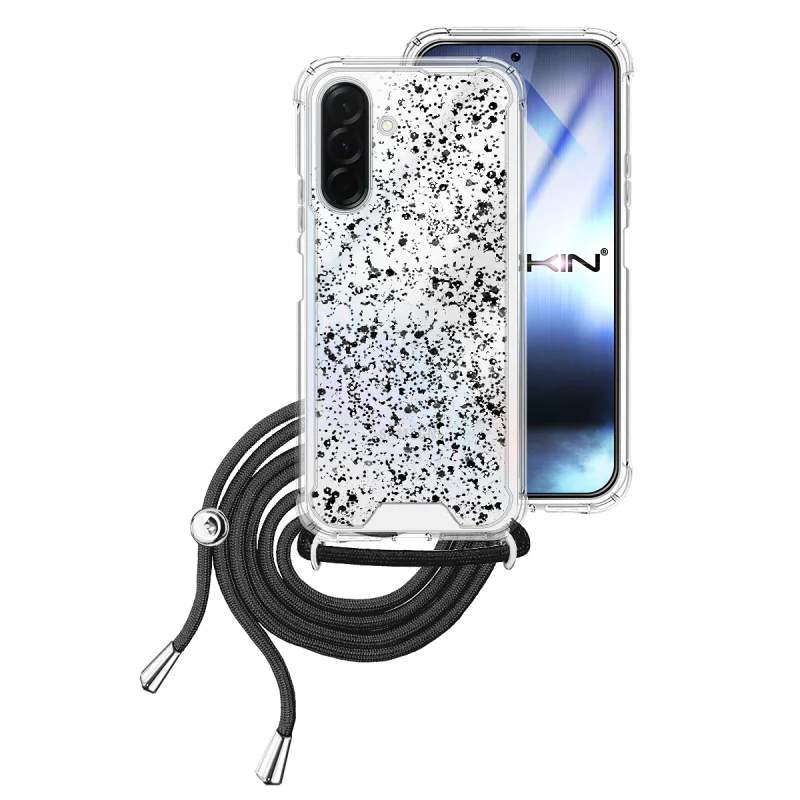 Capa Apokin para Samsung Galaxy A36 Gel Transparente com Cordão Lilás - Imagem 5