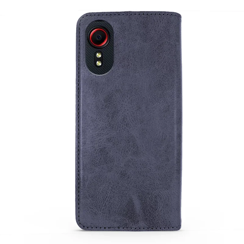 Capa Livro Apokin com Porta-cartões para Samsung Galaxy XCover 7 Pele Sintética Preto - Imagem 3
