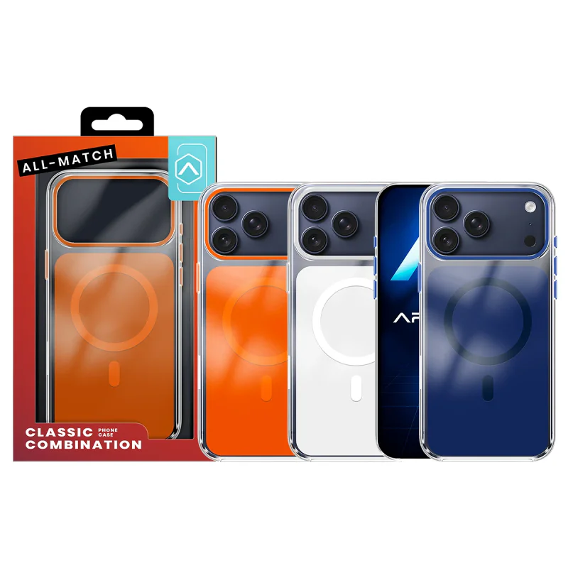 Capa Apokin para iPhone 17 Pro / 18 Pro Acrílica All-Match com MagSafe Laranja