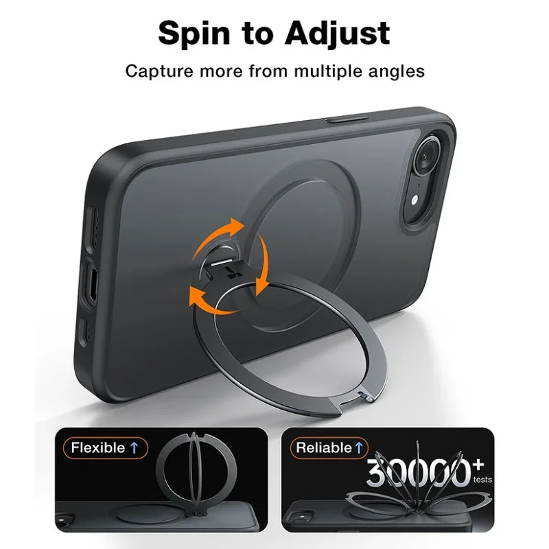 Capa Apokin Torras Ostand Spin Series para Apple iPhone 17 Transparente - Imagem 5
