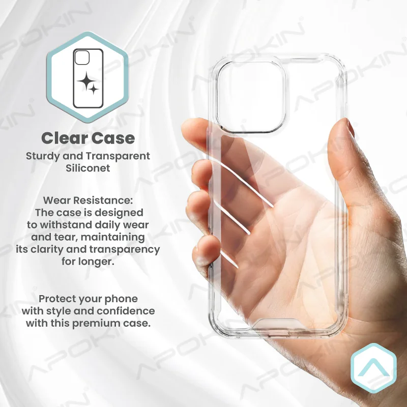 Capa Antichoque Apokin para Oppo Reno 15F Transparente - Imagem 3