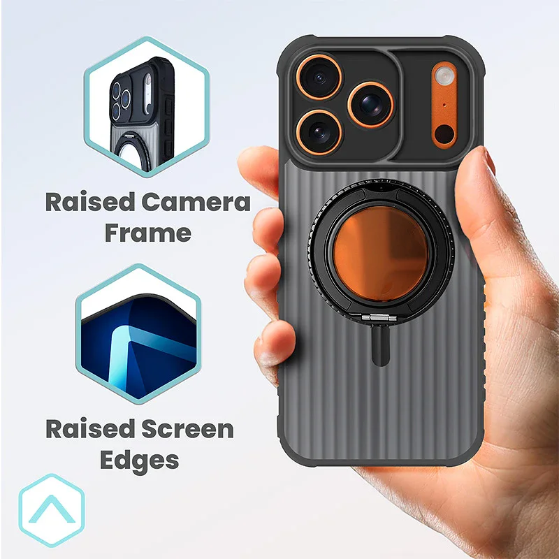 Capa Apokin para Apple iPhone 14 e iPhone 13 Metalizada com Anel e Suporte - Imagem 3
