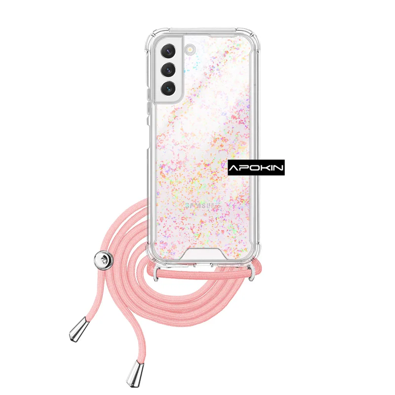 Capa Apokin Gel Transparente com Cordão para Samsung Galaxy S22 Plus Lilás - Imagem 3