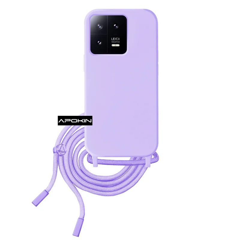 Capa Apokin para Xiaomi 13 Suave com Cordão Azul turquesa - Imagem 4