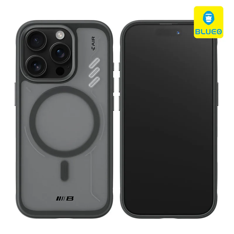 Capa Apokin BLUEO para iPhone 16 Pro Magnética Mate com Suporte Branco - Imagem 4